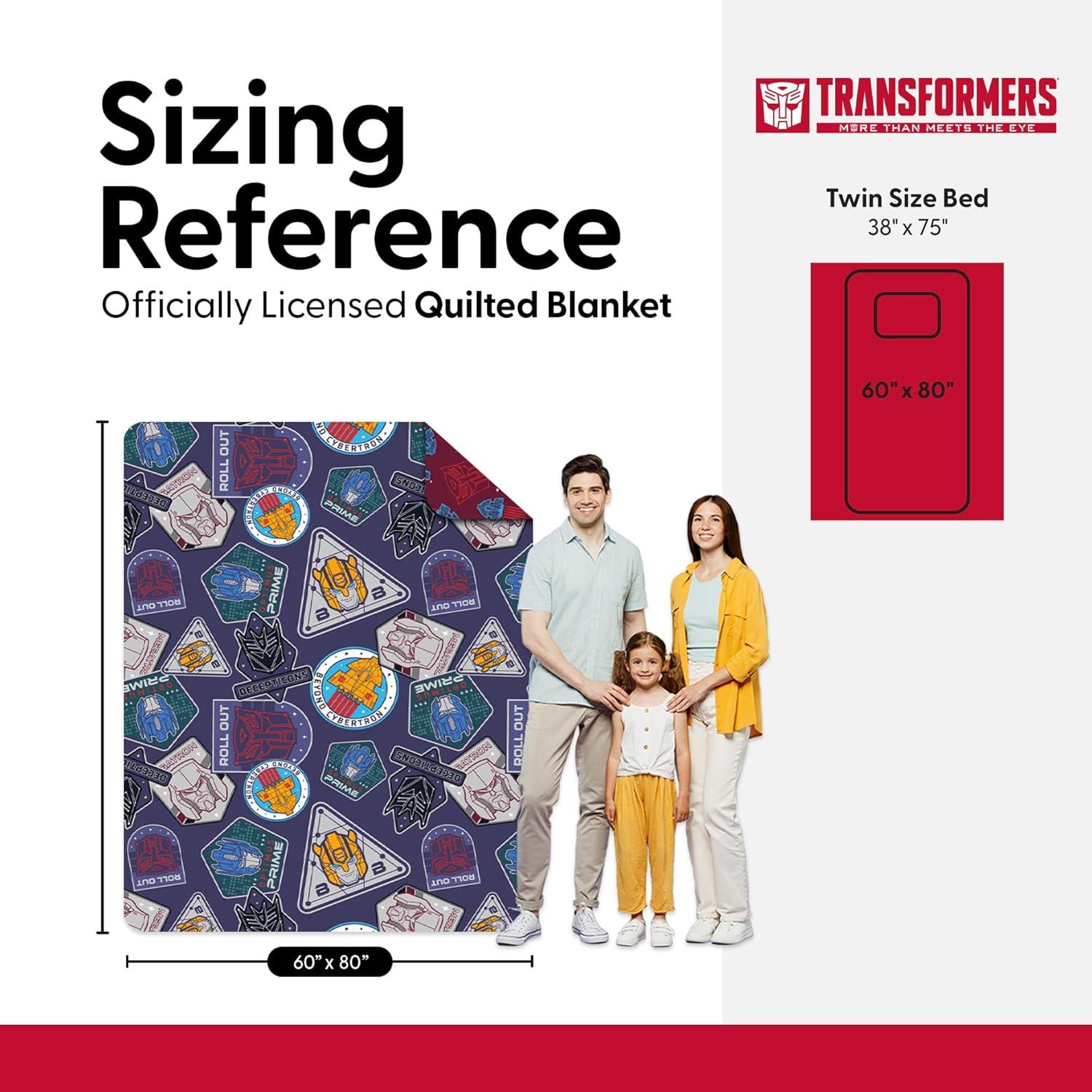 image:imageNorthwest Transformers Logo Quilted Blanket Comfy Throw Adults Boys Girls Soft Lightweight Bedding for Bed or Couch 60 x 80 inchesAutobots Verus Decepticons