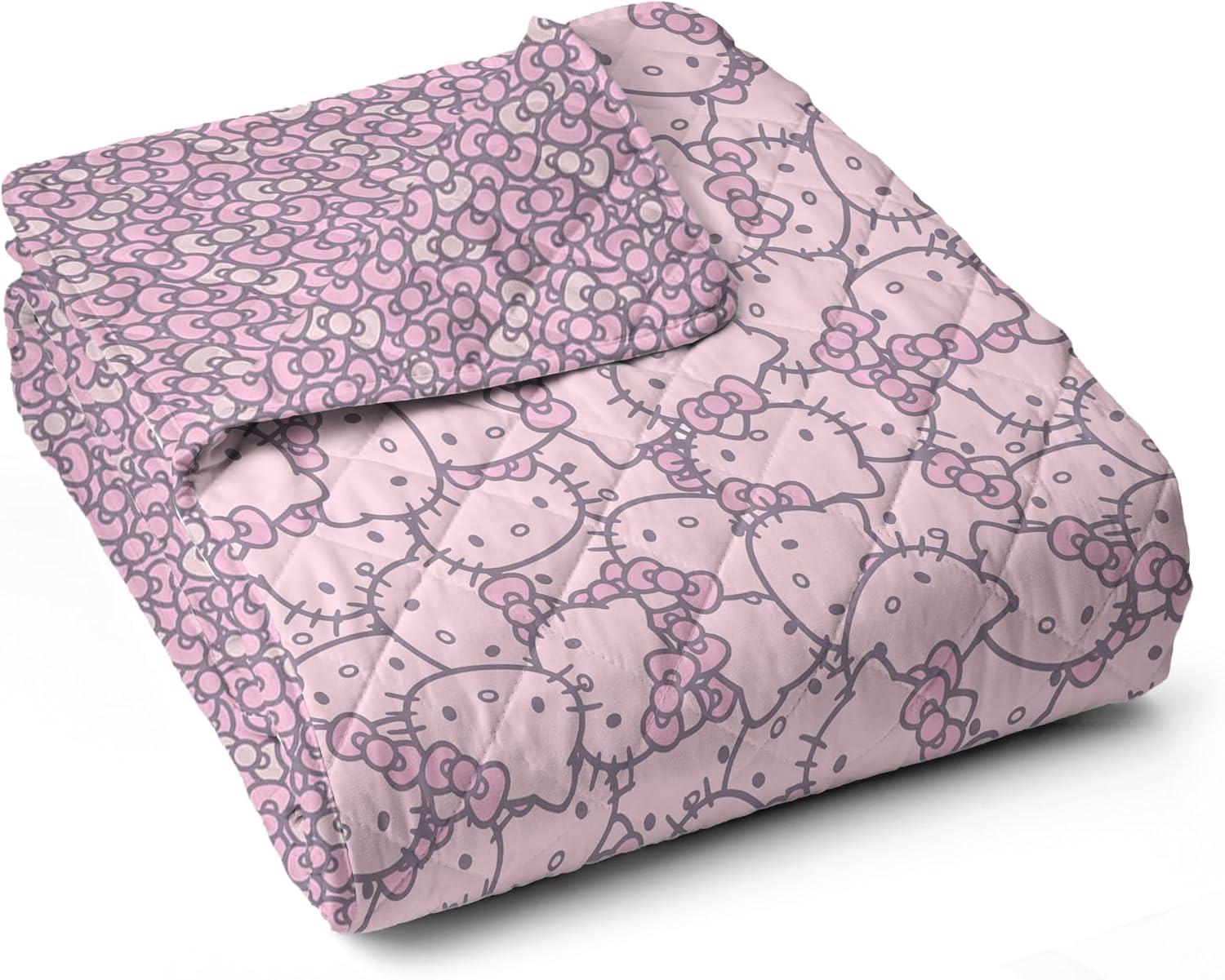 image:imageNorthwest Transformers Logo Quilted Blanket Comfy Throw Adults Boys Girls Soft Lightweight Bedding for Bed or Couch 60 x 80 inchesHello Kitty Pink