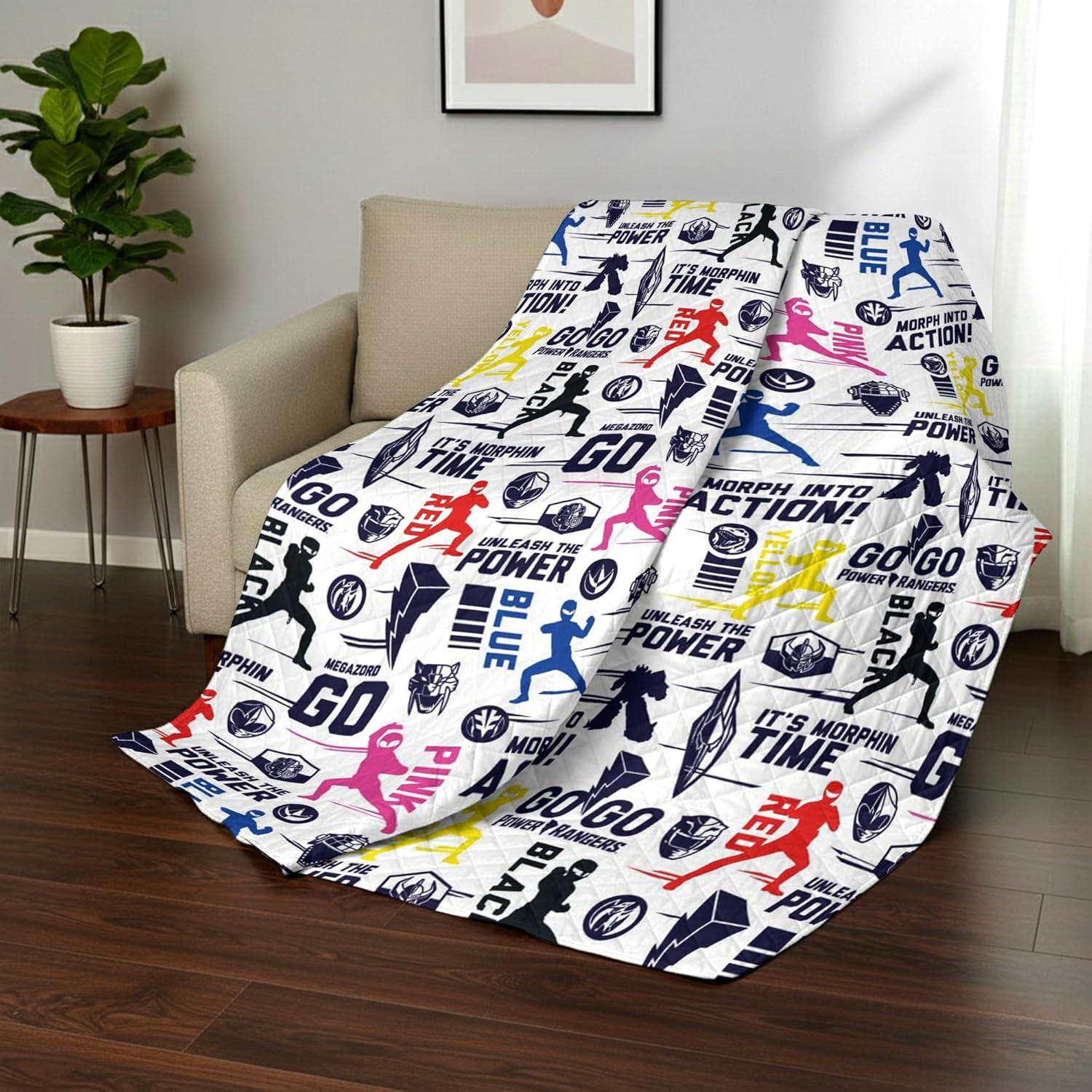 image:imageNorthwest Transformers Logo Quilted Blanket Comfy Throw Adults Boys Girls Soft Lightweight Bedding for Bed or Couch 60 x 80 inchesPower Ranger Core
