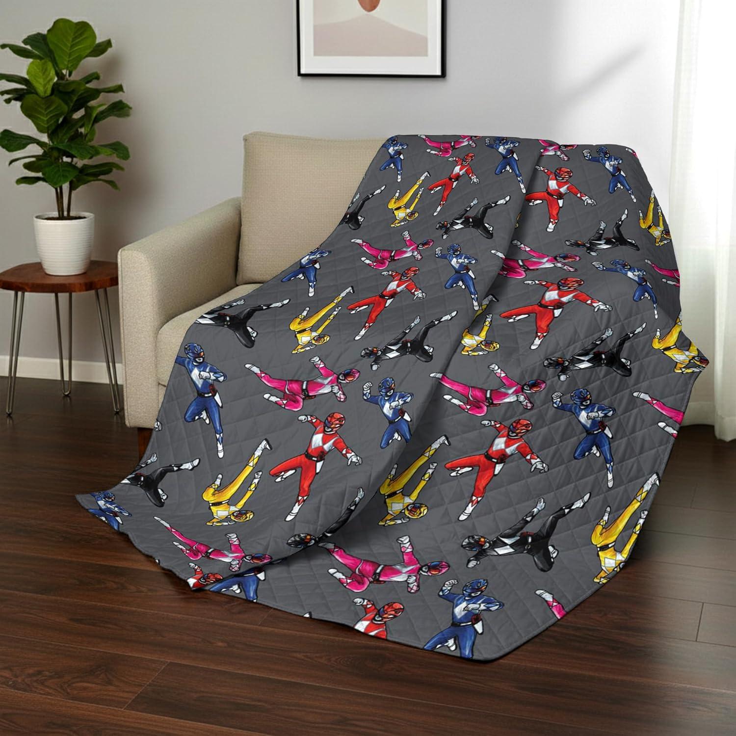image:imageNorthwest Transformers Logo Quilted Blanket Comfy Throw Adults Boys Girls Soft Lightweight Bedding for Bed or Couch 60 x 80 inchesRangers and Helmets