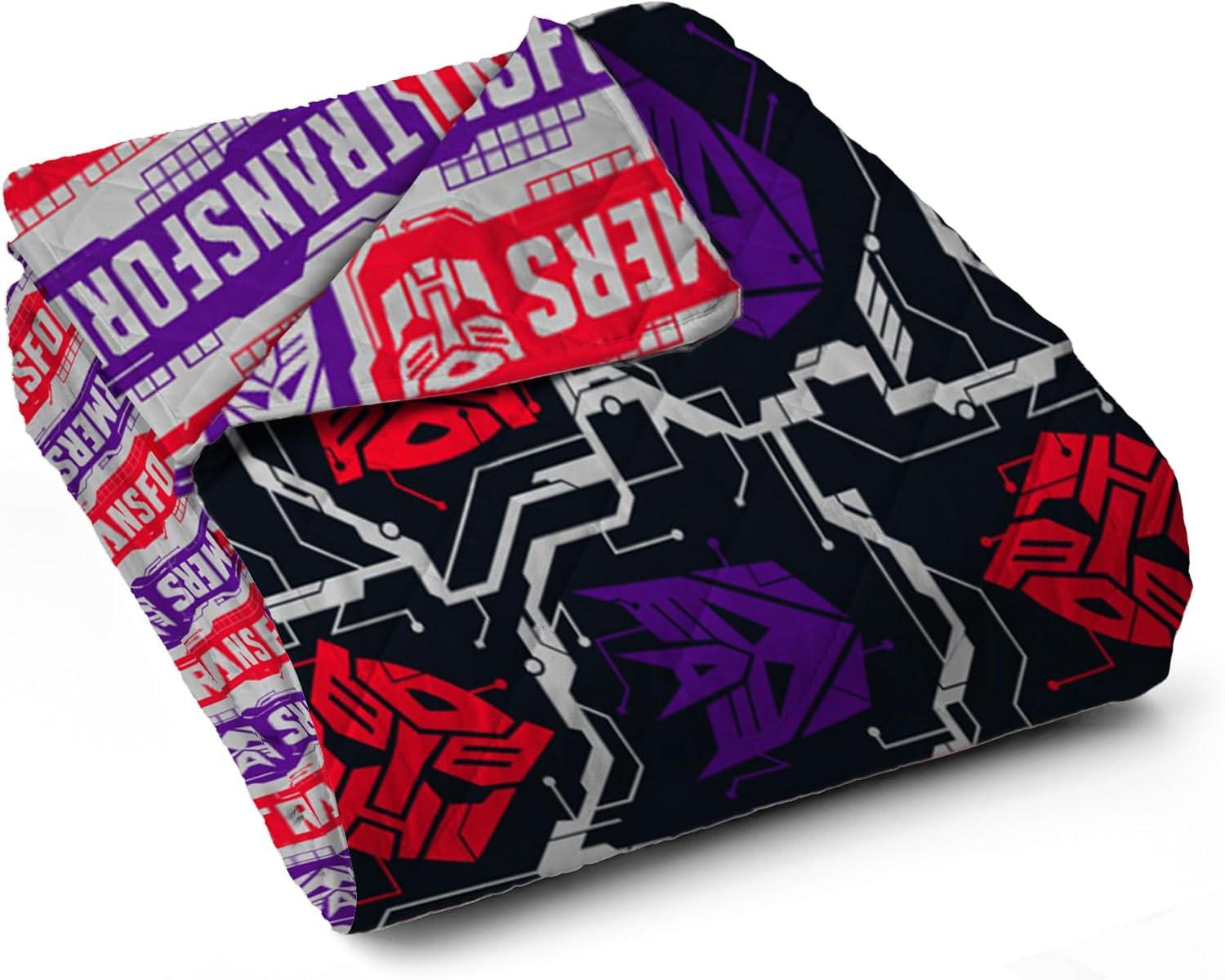 image:imageNorthwest Transformers Logo Quilted Blanket Comfy Throw Adults Boys Girls Soft Lightweight Bedding for Bed or Couch 60 x 80 inchesTransformer Logo