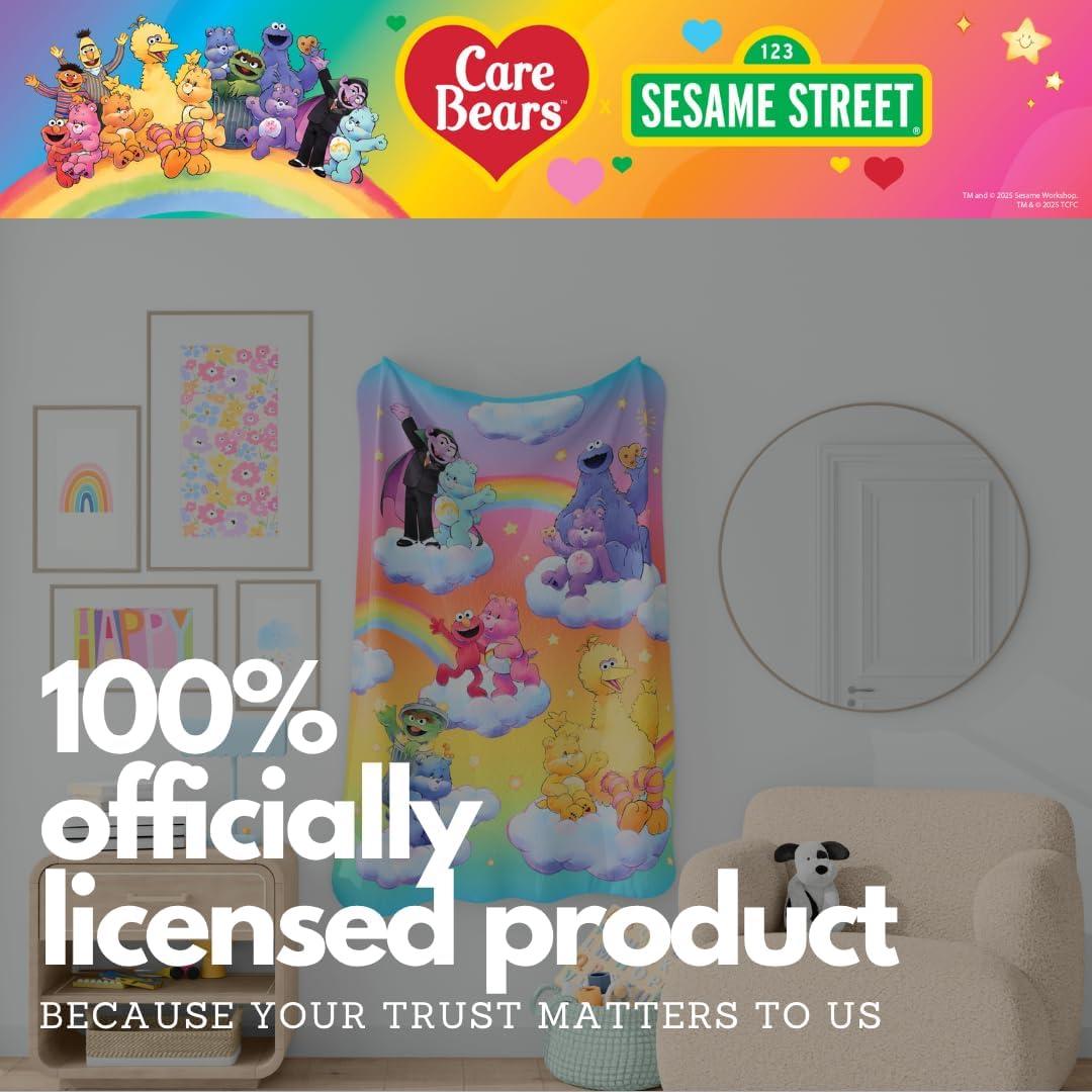 image:imageTransformers Megatron Bedding Super Soft Throw Glow in The Dark Blanket 46 in x 60 in Official Licensed Product by Franco CollectiblesCare Bears X Sesame Street