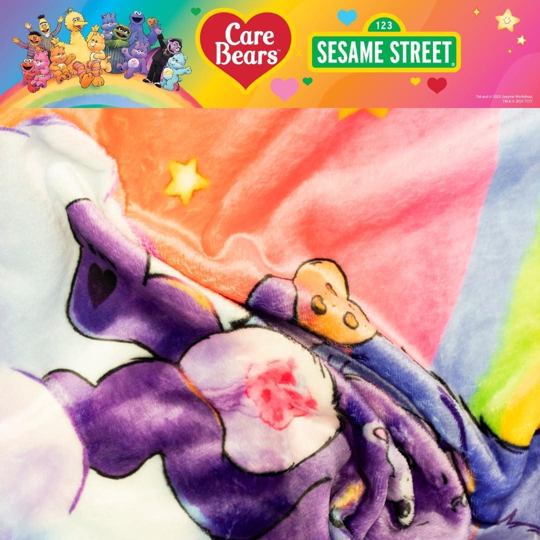 image:imageTransformers Megatron Bedding Super Soft Throw Glow in The Dark Blanket 46 in x 60 in Official Licensed Product by Franco CollectiblesCare Bears X Sesame Street
