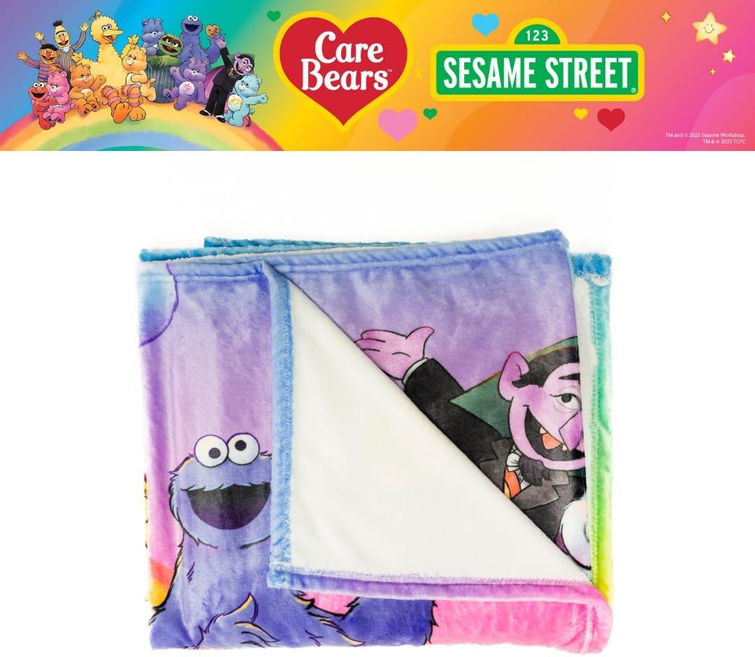image:imageTransformers Megatron Bedding Super Soft Throw Glow in The Dark Blanket 46 in x 60 in Official Licensed Product by Franco CollectiblesCare Bears X Sesame Street