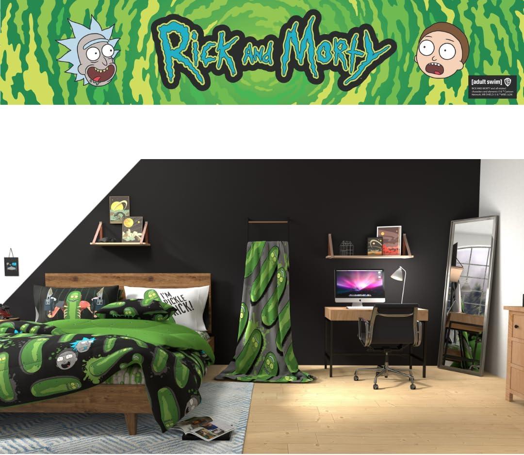 image:imageTransformers Megatron Bedding Super Soft Throw Glow in The Dark Blanket 46 in x 60 in Official Licensed Product by Franco CollectiblesRick Morty