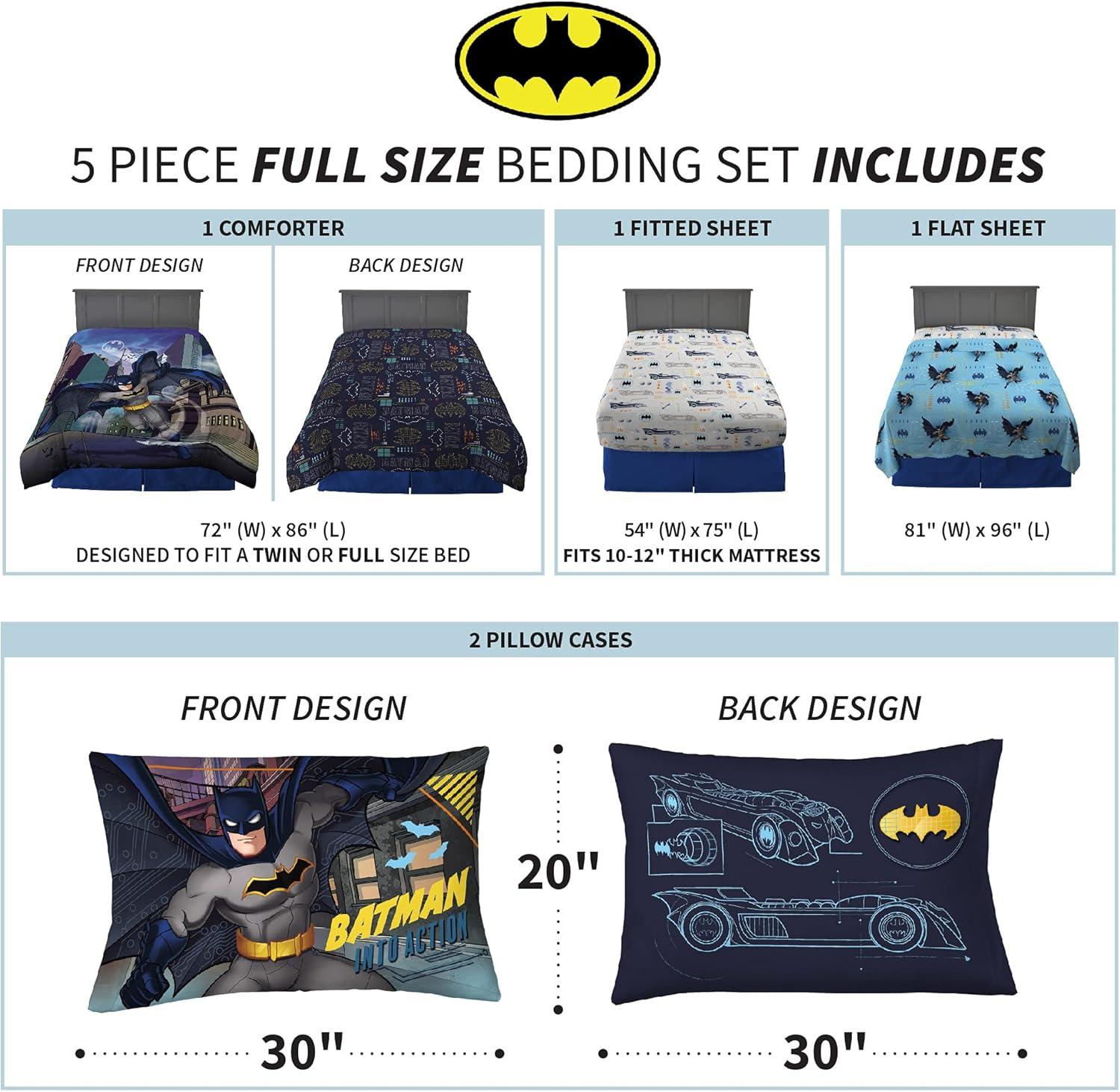 image:imageTransformers Optimus Prime Super Soft Comforter and Sheet Set with Sham 4 Piece Twin Size Official Licensed Product by Franco CollectiblesBatman