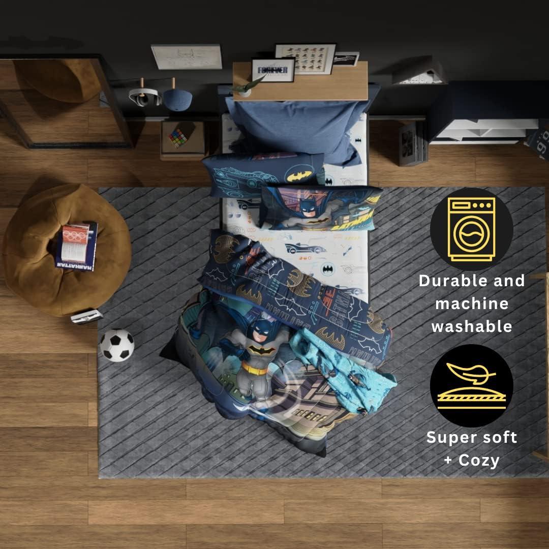 image:imageTransformers Optimus Prime Super Soft Comforter and Sheet Set with Sham 4 Piece Twin Size Official Licensed Product by Franco CollectiblesBatman