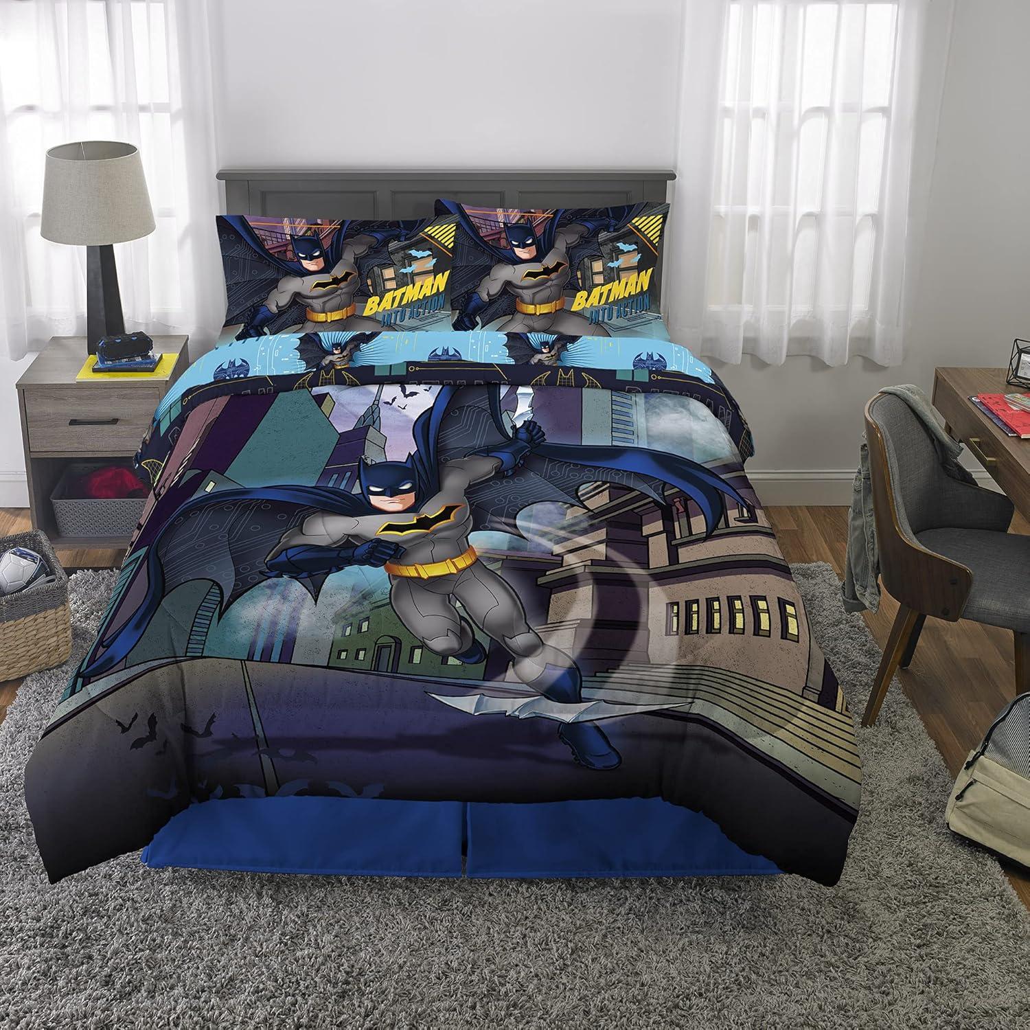 image:imageTransformers Optimus Prime Super Soft Comforter and Sheet Set with Sham 4 Piece Twin Size Official Licensed Product by Franco CollectiblesBatman
