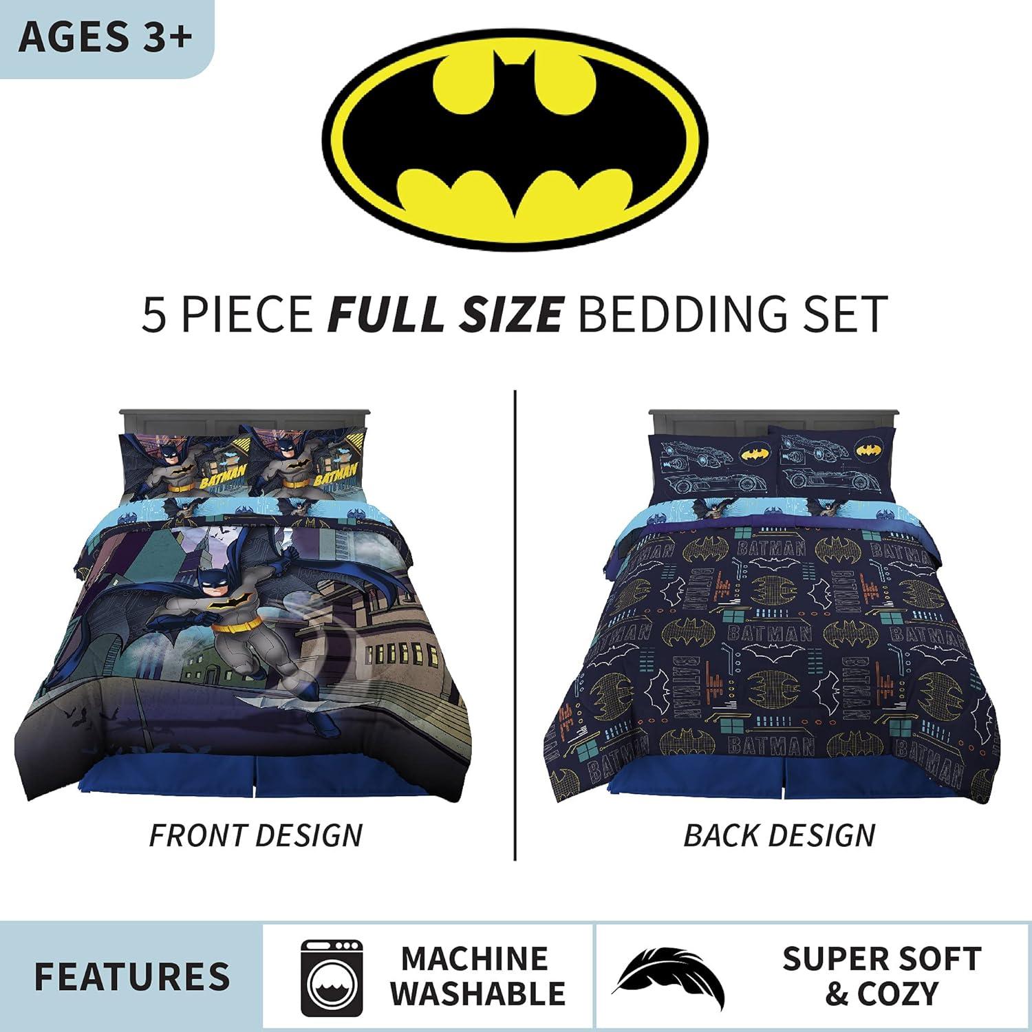 image:imageTransformers Optimus Prime Super Soft Comforter and Sheet Set with Sham 4 Piece Twin Size Official Licensed Product by Franco CollectiblesBatman