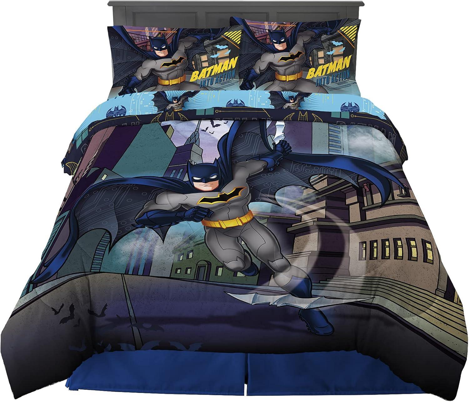 image:imageTransformers Optimus Prime Super Soft Comforter and Sheet Set with Sham 4 Piece Twin Size Official Licensed Product by Franco CollectiblesBatman
