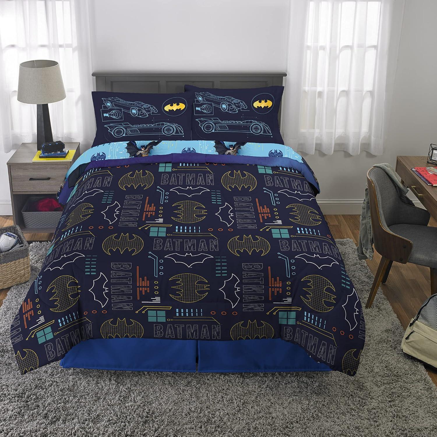 image:imageTransformers Optimus Prime Super Soft Comforter and Sheet Set with Sham 4 Piece Twin Size Official Licensed Product by Franco CollectiblesBatman