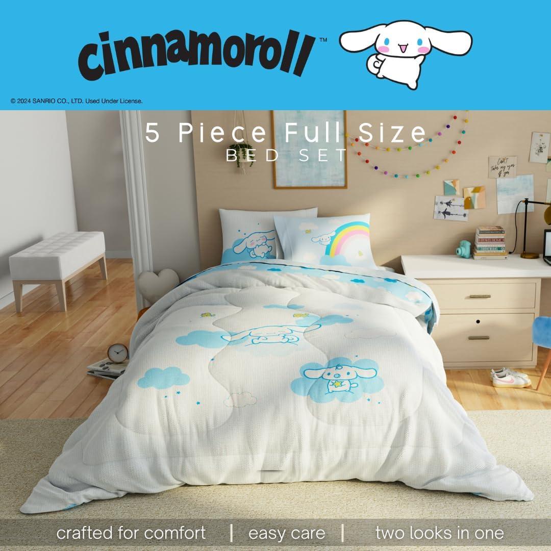 image:imageTransformers Optimus Prime Super Soft Comforter and Sheet Set with Sham 4 Piece Twin Size Official Licensed Product by Franco CollectiblesBlue Cinnamoroll