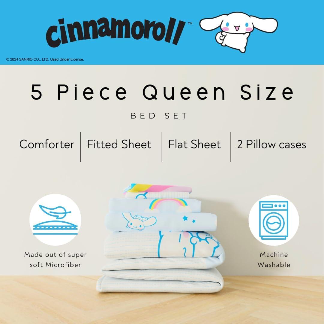 image:imageTransformers Optimus Prime Super Soft Comforter and Sheet Set with Sham 4 Piece Twin Size Official Licensed Product by Franco CollectiblesBlue Cinnamoroll