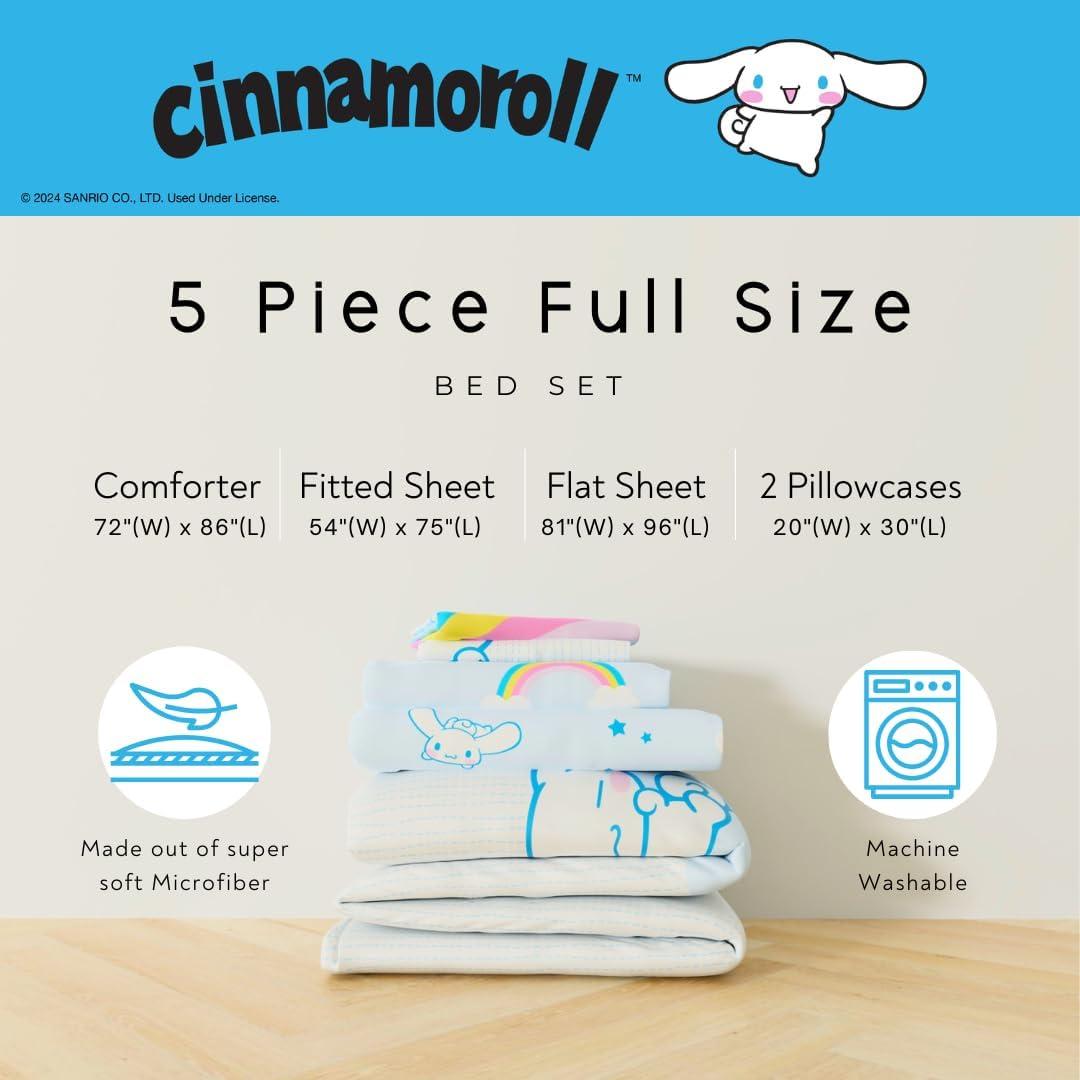image:imageTransformers Optimus Prime Super Soft Comforter and Sheet Set with Sham 4 Piece Twin Size Official Licensed Product by Franco CollectiblesBlue Cinnamoroll