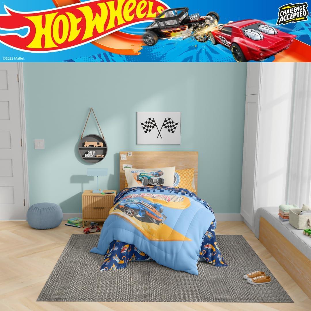 image:imageTransformers Optimus Prime Super Soft Comforter and Sheet Set with Sham 4 Piece Twin Size Official Licensed Product by Franco CollectiblesHot Wheels