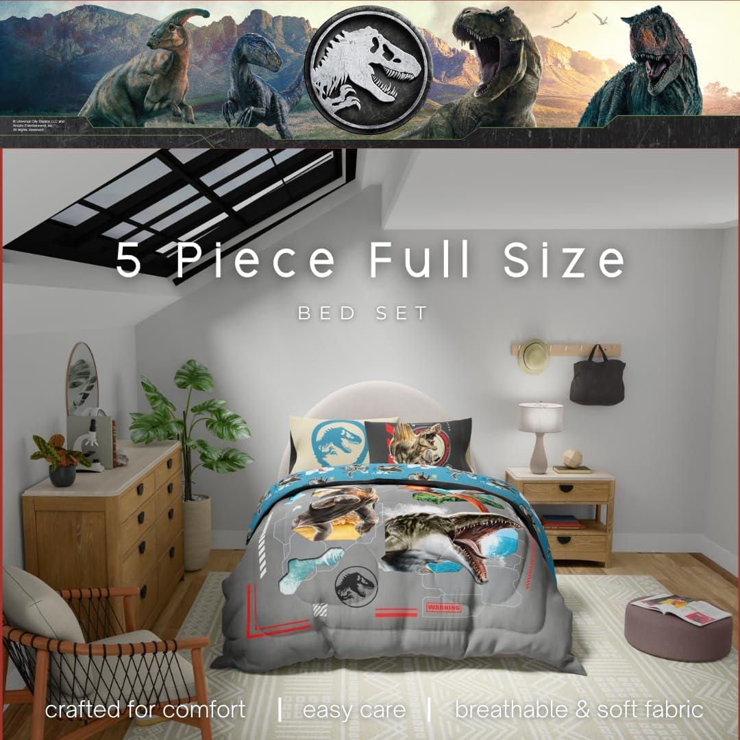 image:imageTransformers Optimus Prime Super Soft Comforter and Sheet Set with Sham 4 Piece Twin Size Official Licensed Product by Franco CollectiblesJurassic World Rebirth