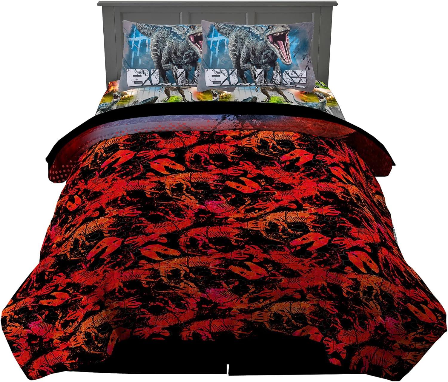 image:imageTransformers Optimus Prime Super Soft Comforter and Sheet Set with Sham 4 Piece Twin Size Official Licensed Product by Franco CollectiblesJurassic World