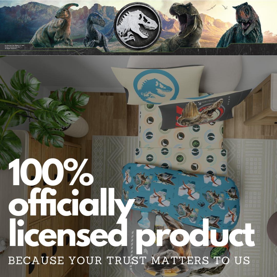 image:imageTransformers Optimus Prime Super Soft Comforter and Sheet Set with Sham 4 Piece Twin Size Official Licensed Product by Franco CollectiblesJurassic World Rebirth