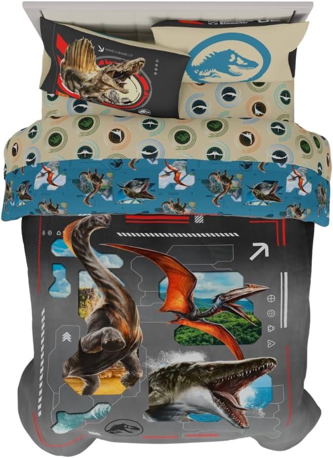 image:imageTransformers Optimus Prime Super Soft Comforter and Sheet Set with Sham 4 Piece Twin Size Official Licensed Product by Franco CollectiblesJurassic World Rebirth