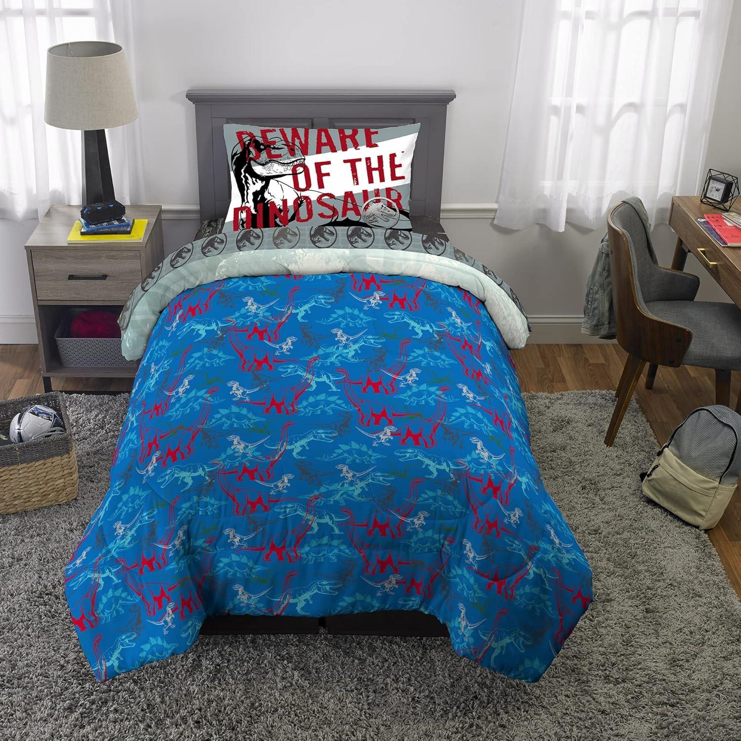 image:imageTransformers Optimus Prime Super Soft Comforter and Sheet Set with Sham 4 Piece Twin Size Official Licensed Product by Franco CollectiblesJurassic World Dominion
