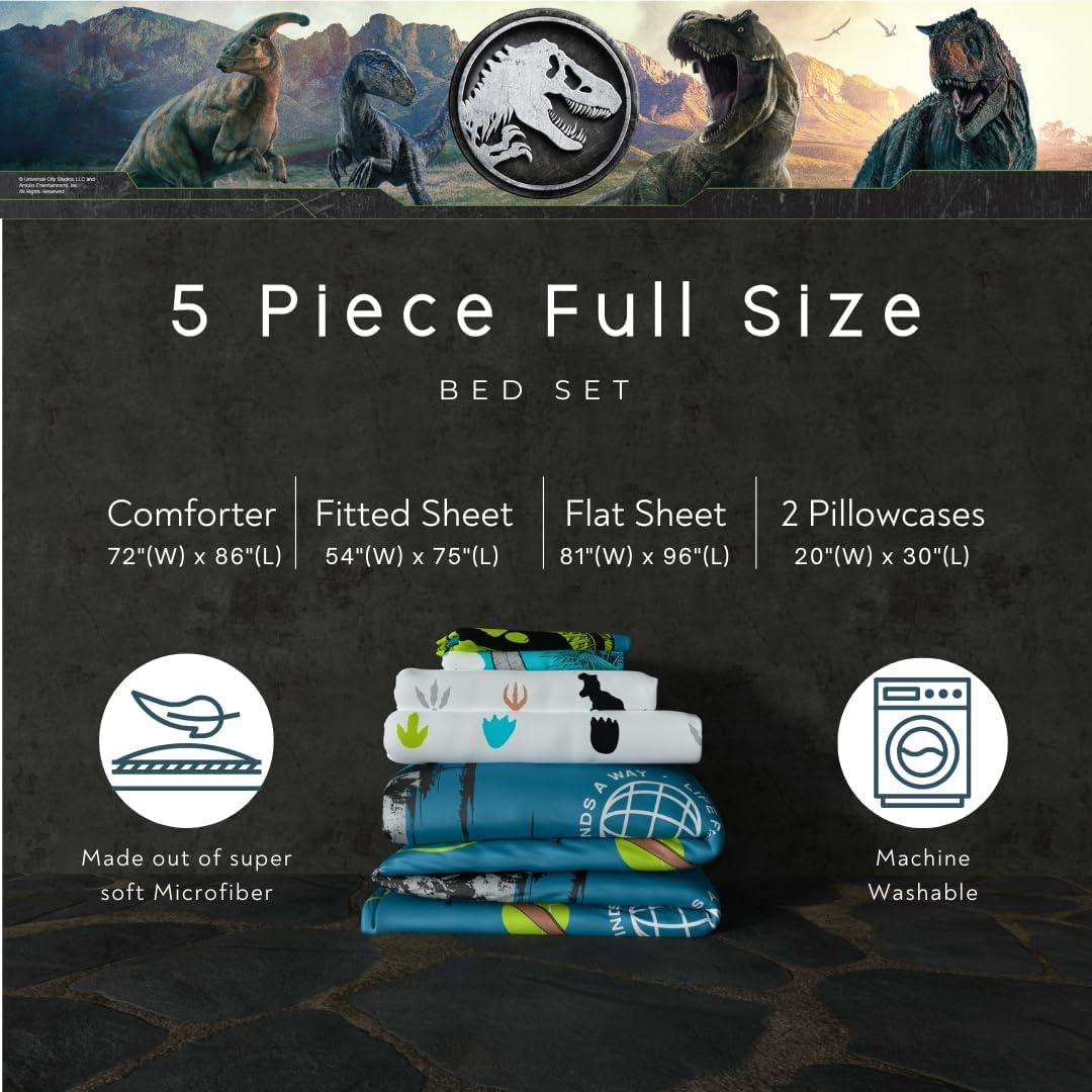 image:imageTransformers Optimus Prime Super Soft Comforter and Sheet Set with Sham 4 Piece Twin Size Official Licensed Product by Franco CollectiblesJurassic World Rebirth