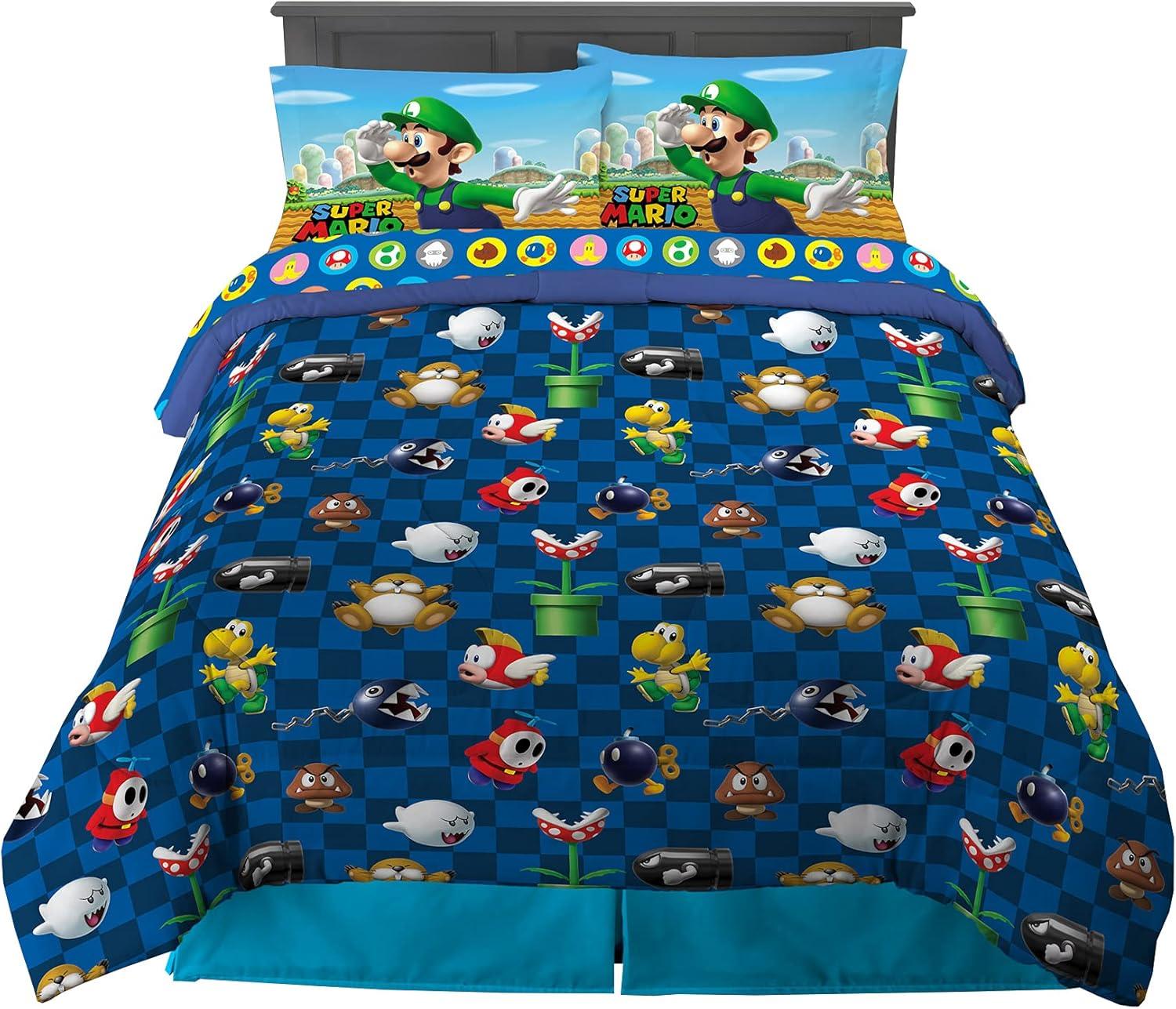 image:imageTransformers Optimus Prime Super Soft Comforter and Sheet Set with Sham 4 Piece Twin Size Official Licensed Product by Franco CollectiblesMario