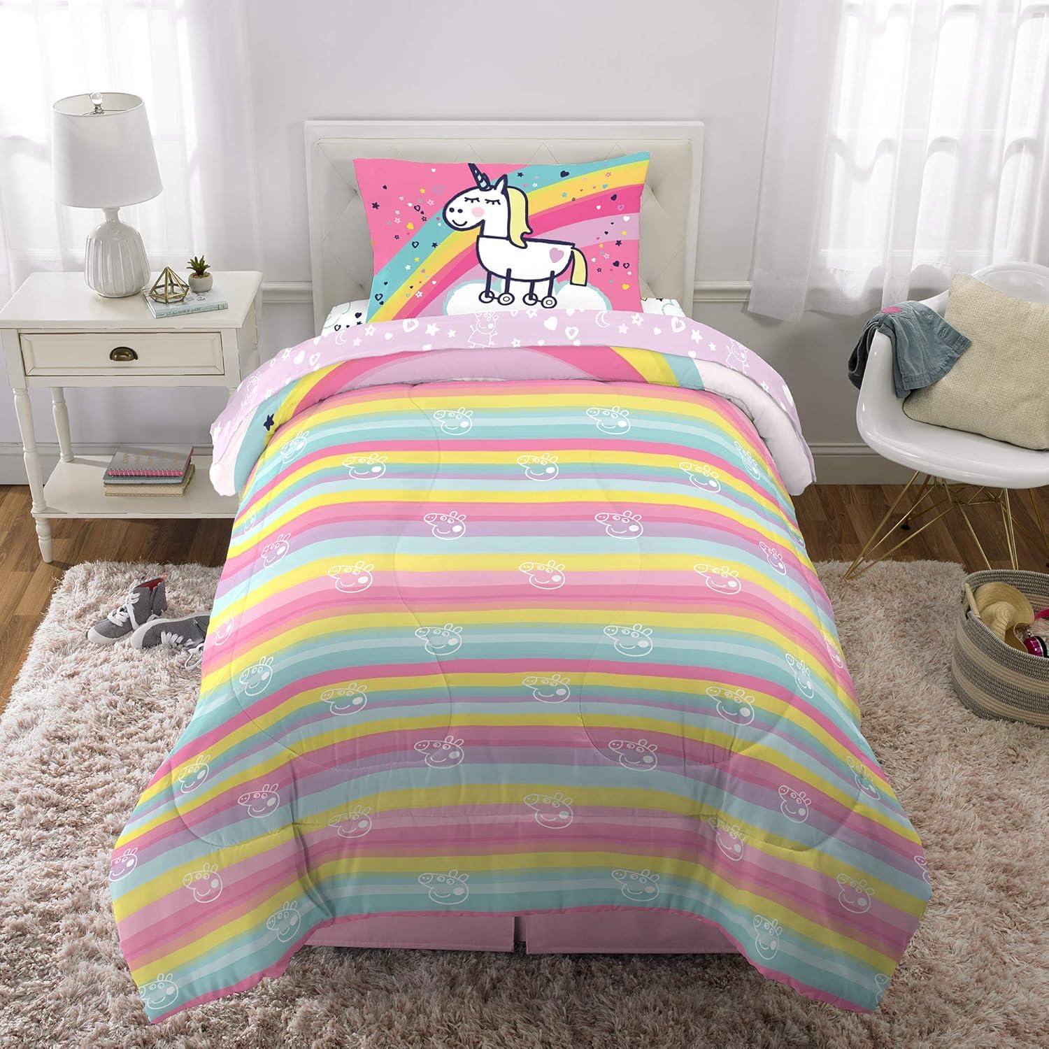 image:imageTransformers Optimus Prime Super Soft Comforter and Sheet Set with Sham 4 Piece Twin Size Official Licensed Product by Franco CollectiblesPeppa Pig