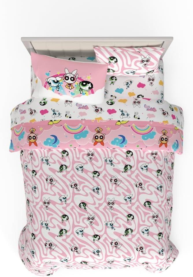 image:imageTransformers Optimus Prime Super Soft Comforter and Sheet Set with Sham 4 Piece Twin Size Official Licensed Product by Franco CollectiblesPink Powerpuff Girls