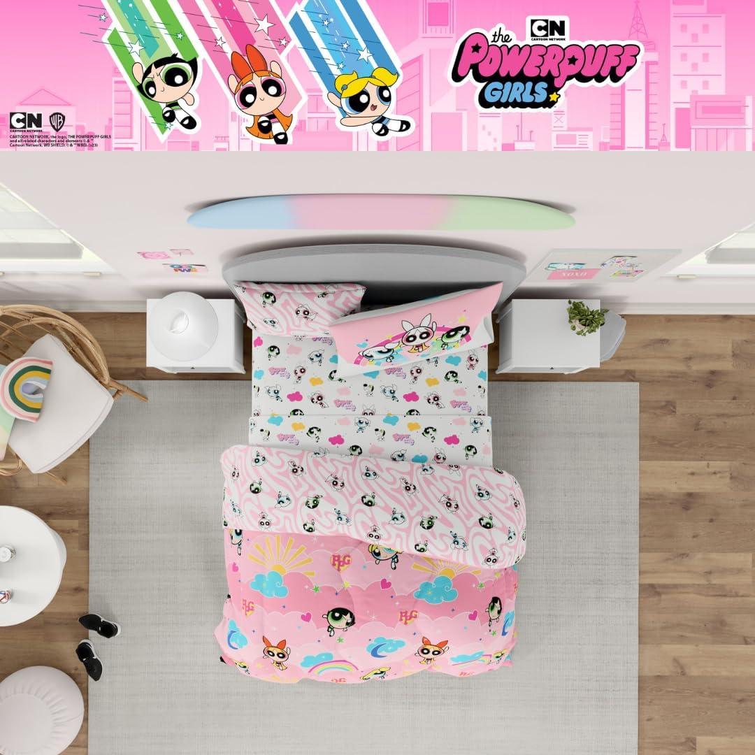 image:imageTransformers Optimus Prime Super Soft Comforter and Sheet Set with Sham 4 Piece Twin Size Official Licensed Product by Franco CollectiblesPink Powerpuff Girls