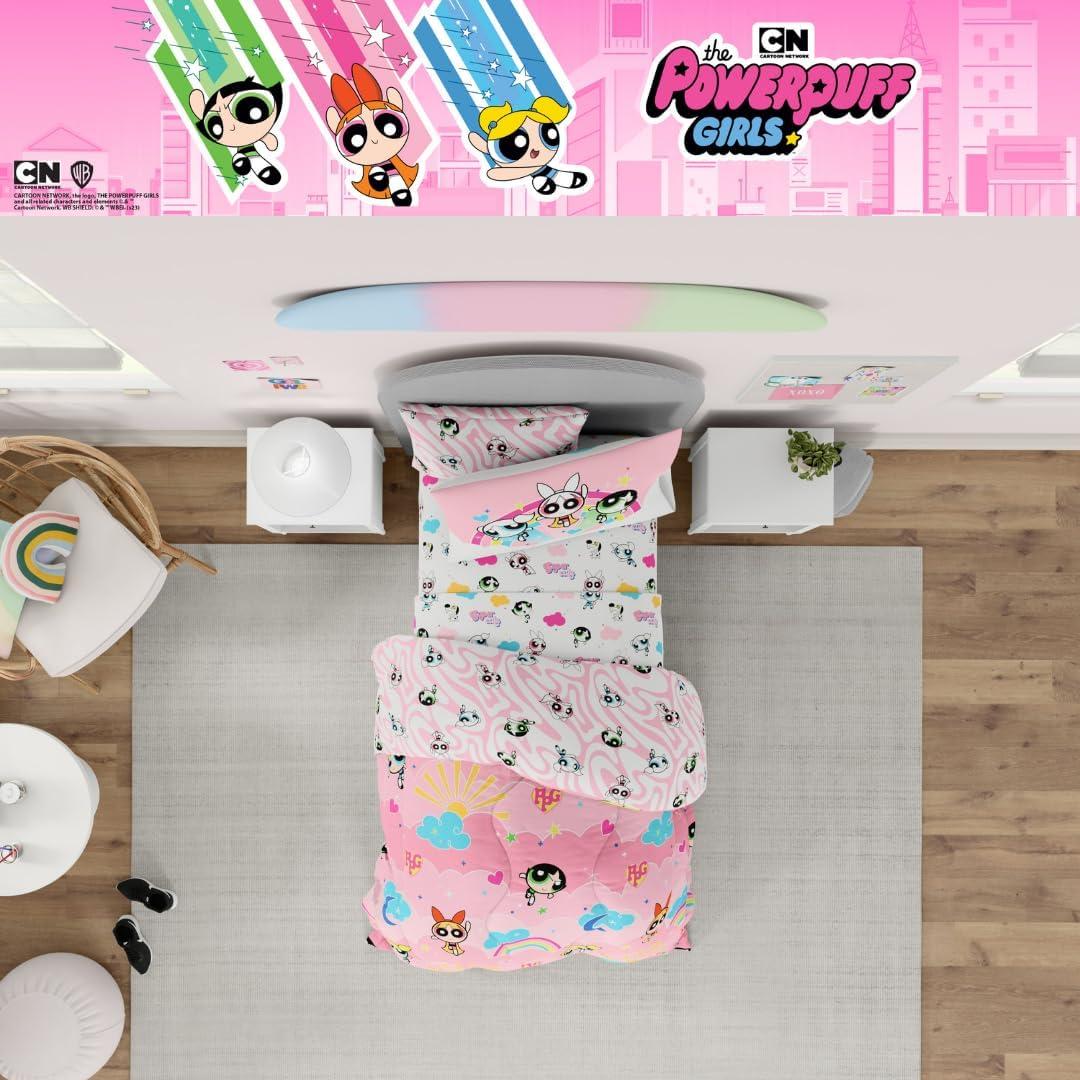 image:imageTransformers Optimus Prime Super Soft Comforter and Sheet Set with Sham 4 Piece Twin Size Official Licensed Product by Franco CollectiblesPink Powerpuff Girls