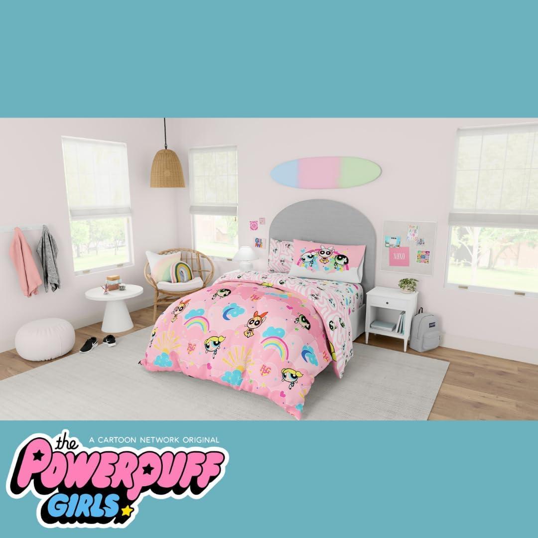 image:imageTransformers Optimus Prime Super Soft Comforter and Sheet Set with Sham 4 Piece Twin Size Official Licensed Product by Franco CollectiblesPink Powerpuff Girls