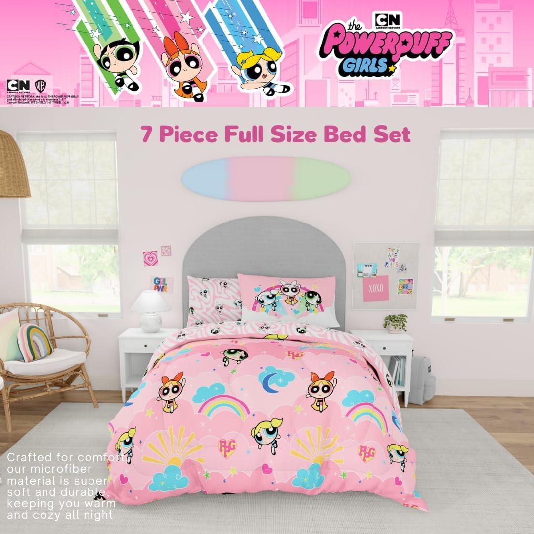 image:imageTransformers Optimus Prime Super Soft Comforter and Sheet Set with Sham 4 Piece Twin Size Official Licensed Product by Franco CollectiblesPink Powerpuff Girls