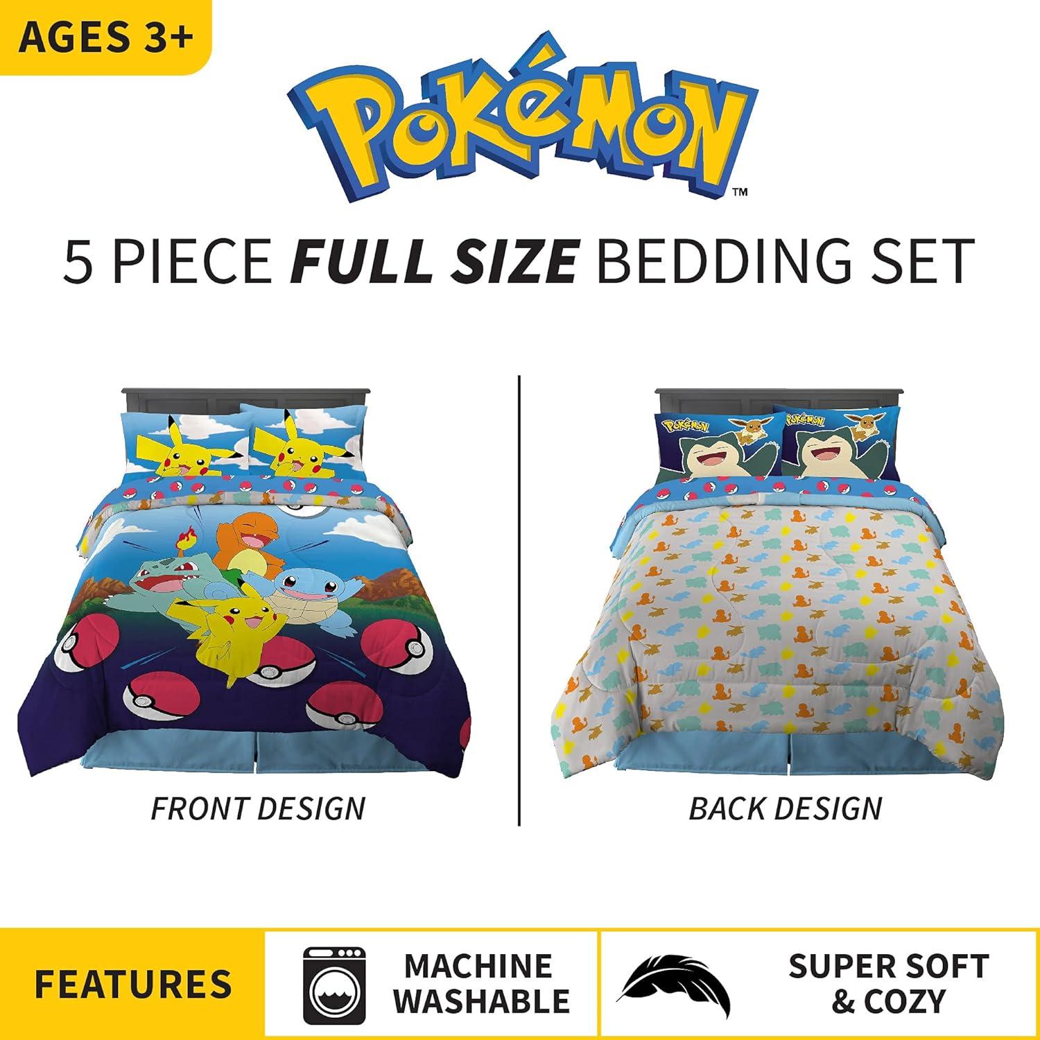 image:imageTransformers Optimus Prime Super Soft Comforter and Sheet Set with Sham 4 Piece Twin Size Official Licensed Product by Franco CollectiblesPokemon