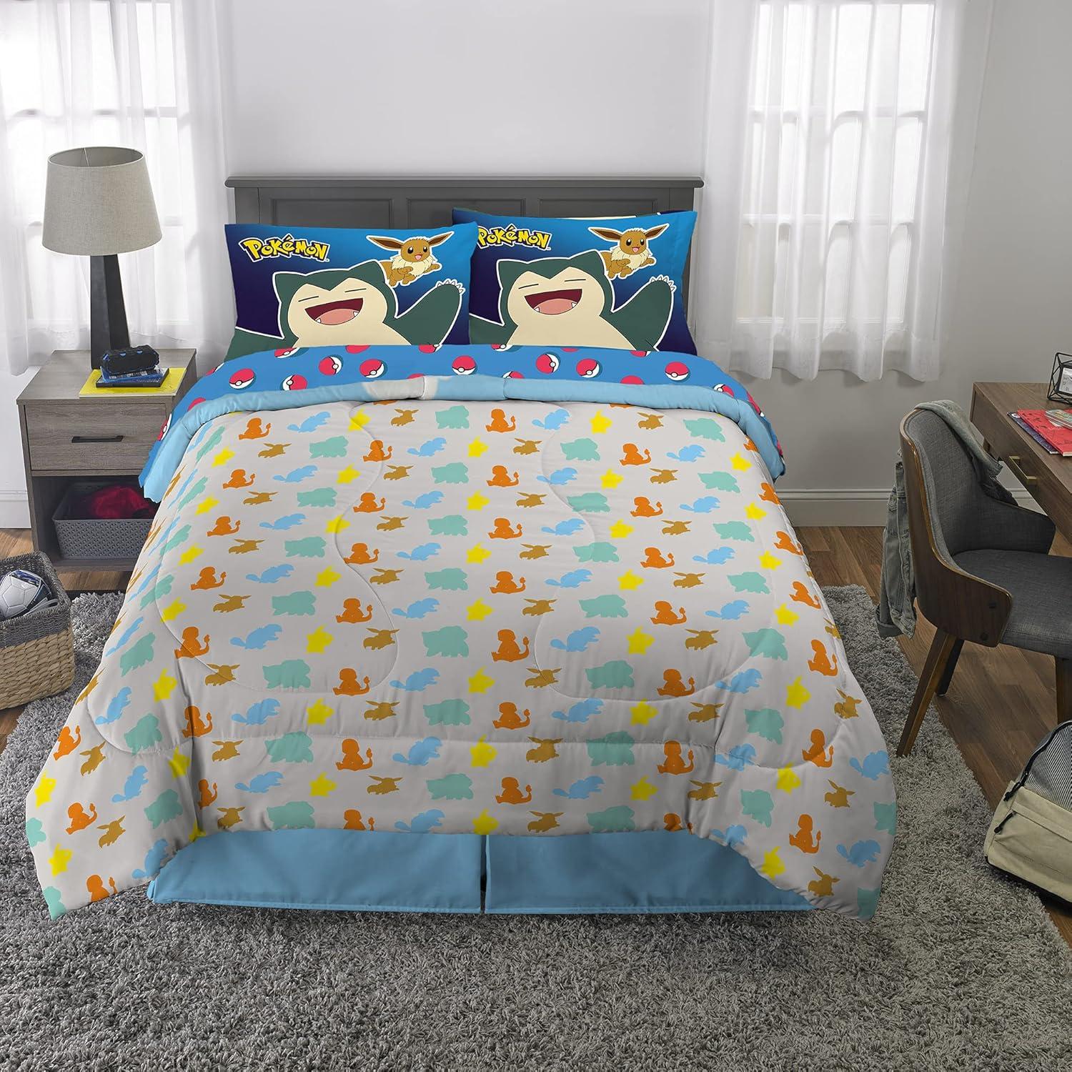 image:imageTransformers Optimus Prime Super Soft Comforter and Sheet Set with Sham 4 Piece Twin Size Official Licensed Product by Franco CollectiblesPokemon