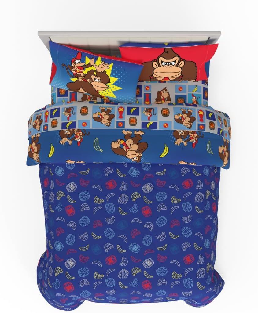 image:imageTransformers Optimus Prime Super Soft Comforter and Sheet Set with Sham 4 Piece Twin Size Official Licensed Product by Franco CollectiblesRed Donkey Kong