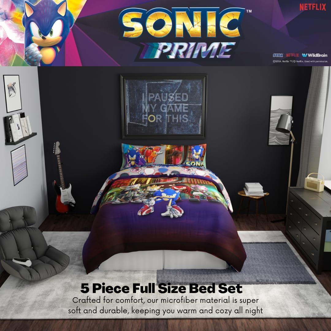 image:imageTransformers Optimus Prime Super Soft Comforter and Sheet Set with Sham 4 Piece Twin Size Official Licensed Product by Franco CollectiblesSonic Prime