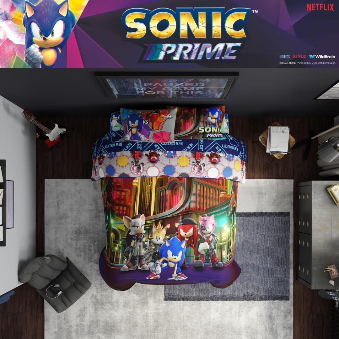 image:imageTransformers Optimus Prime Super Soft Comforter and Sheet Set with Sham 4 Piece Twin Size Official Licensed Product by Franco CollectiblesSonic Prime