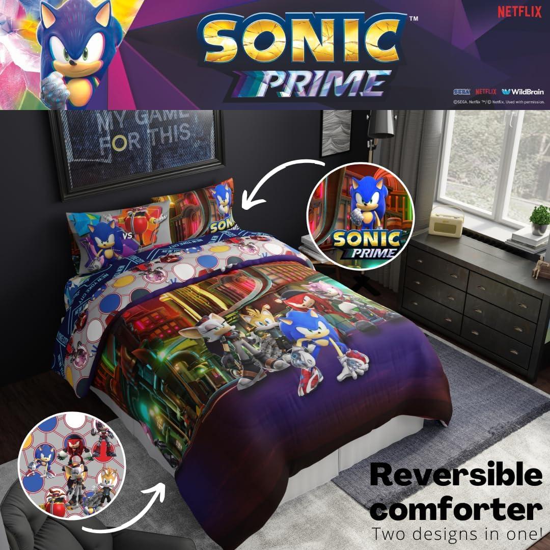 image:imageTransformers Optimus Prime Super Soft Comforter and Sheet Set with Sham 4 Piece Twin Size Official Licensed Product by Franco CollectiblesSonic Prime