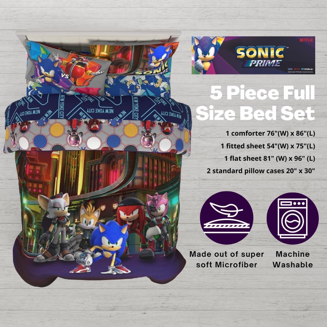 image:imageTransformers Optimus Prime Super Soft Comforter and Sheet Set with Sham 4 Piece Twin Size Official Licensed Product by Franco CollectiblesSonic Prime