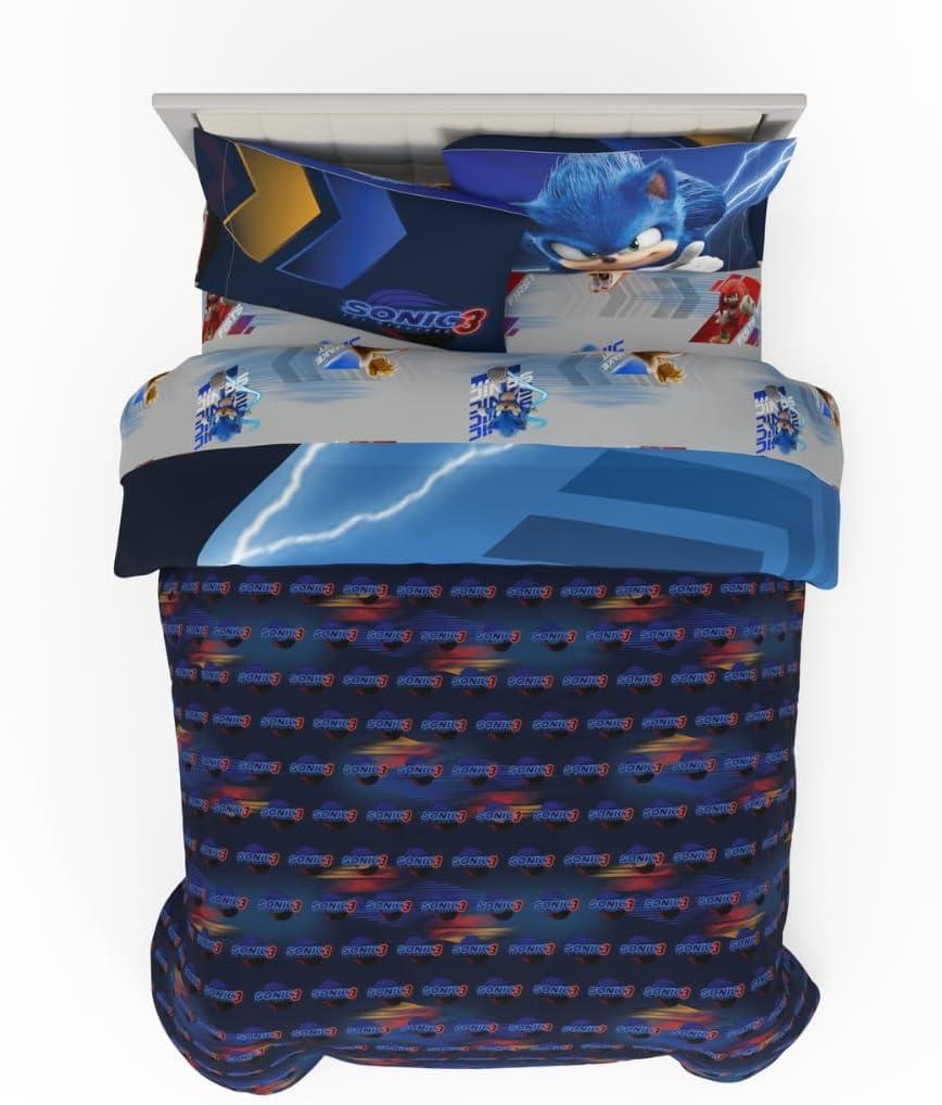 image:imageTransformers Optimus Prime Super Soft Comforter and Sheet Set with Sham 4 Piece Twin Size Official Licensed Product by Franco CollectiblesSonic the Hedgehog 3