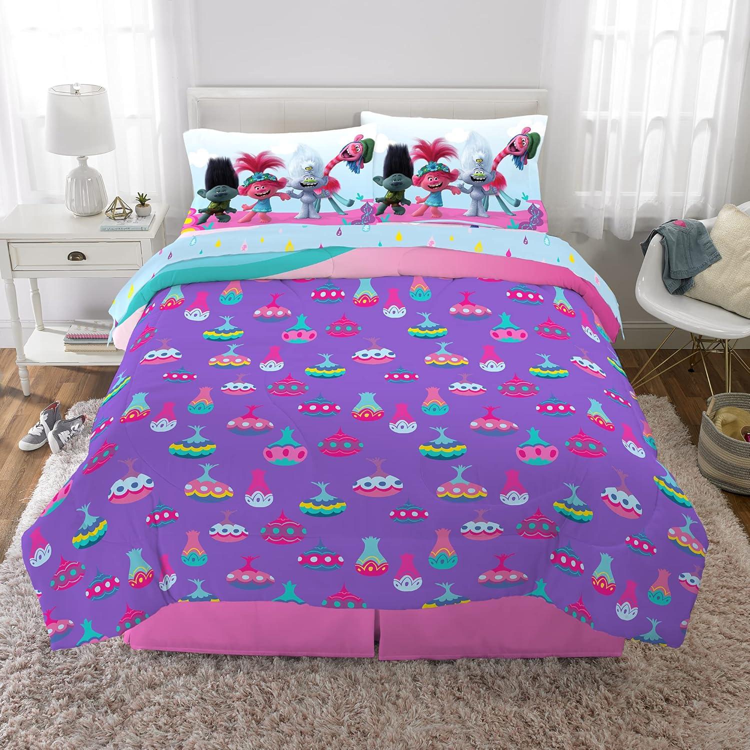 image:imageTransformers Optimus Prime Super Soft Comforter and Sheet Set with Sham 4 Piece Twin Size Official Licensed Product by Franco CollectiblesTrolls World Tour