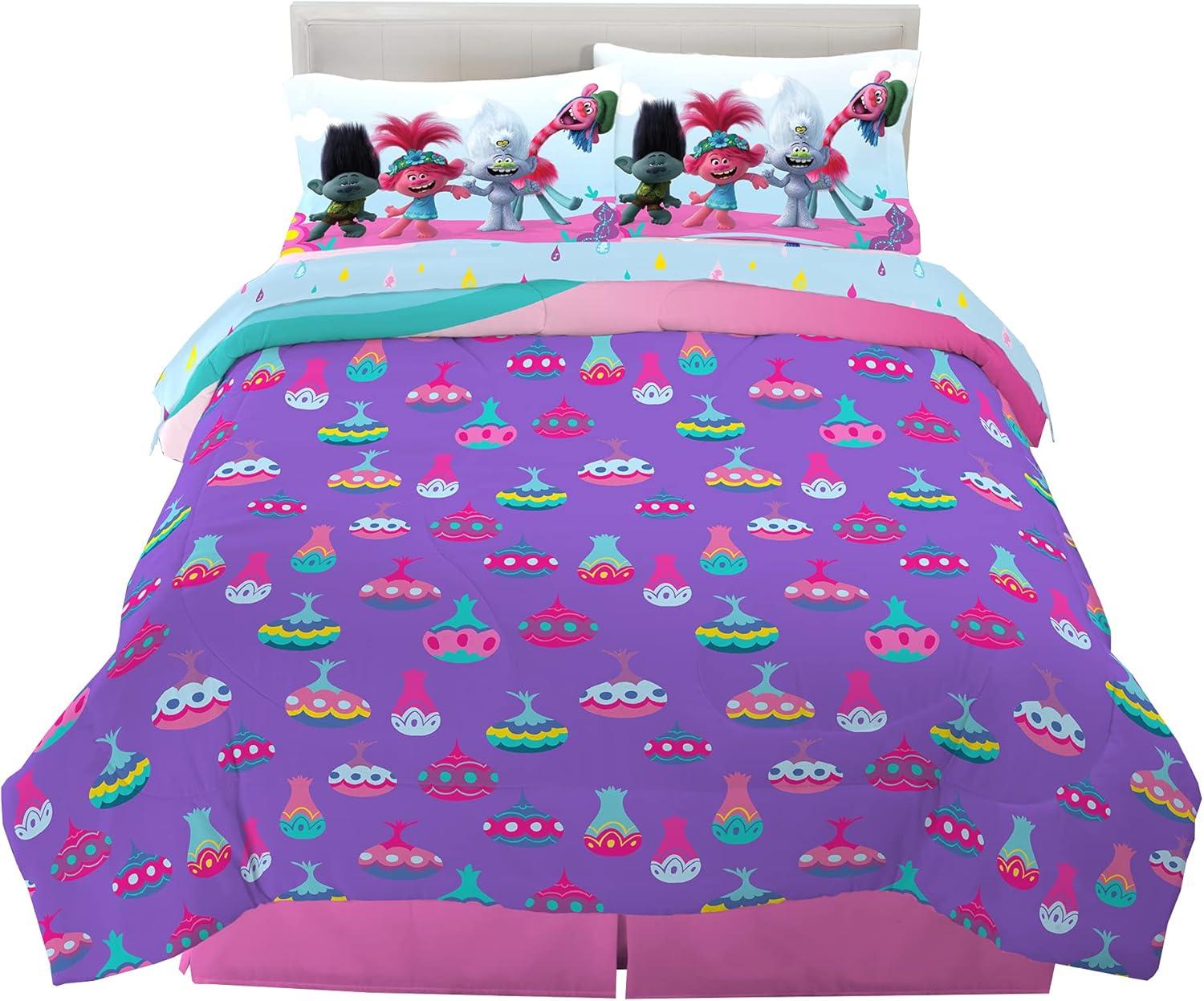 image:imageTransformers Optimus Prime Super Soft Comforter and Sheet Set with Sham 4 Piece Twin Size Official Licensed Product by Franco CollectiblesTrolls World Tour
