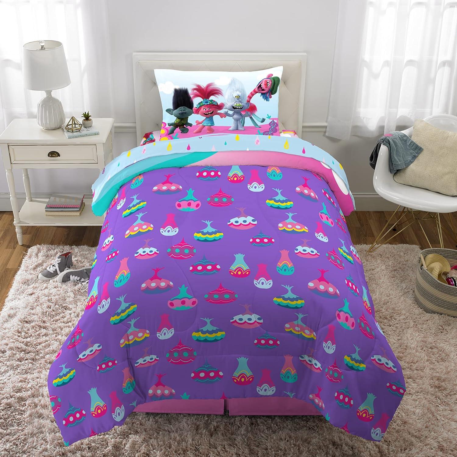 image:imageTransformers Optimus Prime Super Soft Comforter and Sheet Set with Sham 4 Piece Twin Size Official Licensed Product by Franco CollectiblesTrolls World Tour
