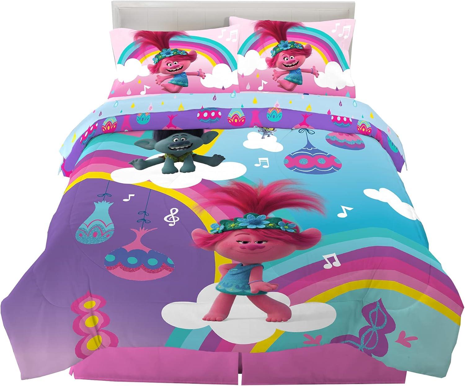 image:imageTransformers Optimus Prime Super Soft Comforter and Sheet Set with Sham 4 Piece Twin Size Official Licensed Product by Franco CollectiblesTrolls World Tour