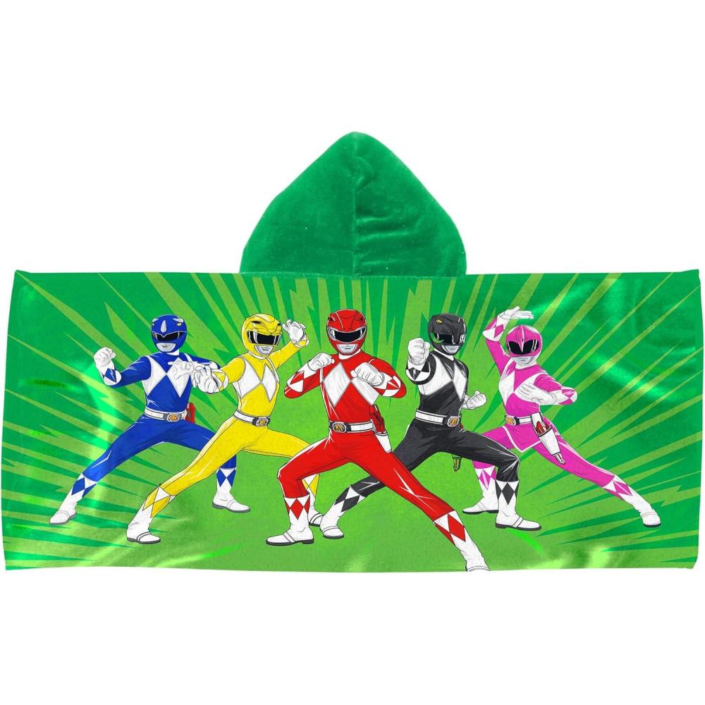 image:imageNorthwest Transformers Autobots Roll Out Youth Hooded Bath Pool or Beach Towel Swim Poncho Absorbent QuickDry Beach CoverUp for Boys amp Girls 22 x 51 inchesPower Rangers Power Burst