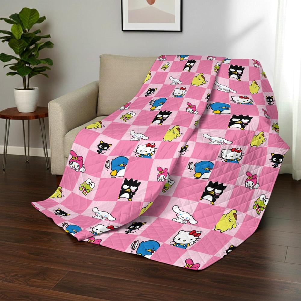 image:imageNorthwest Transformers Logo Quilted Blanket Comfy Throw Adults Boys Girls Soft Lightweight Bedding for Bed or Couch 60 x 80 inchesHello Kitty Friends