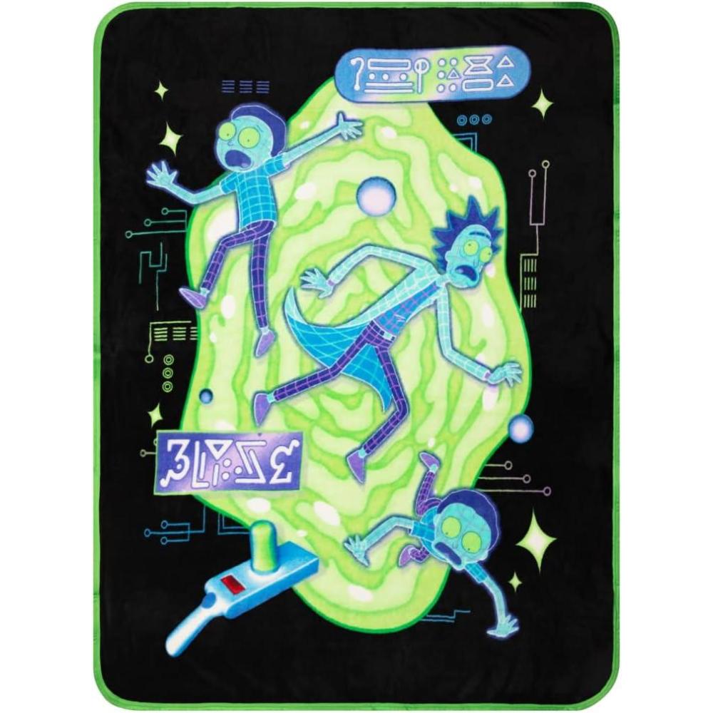 image:imageTransformers Megatron Bedding Super Soft Throw Glow in The Dark Blanket 46 in x 60 in Official Licensed Product by Franco CollectiblesRick and Morty