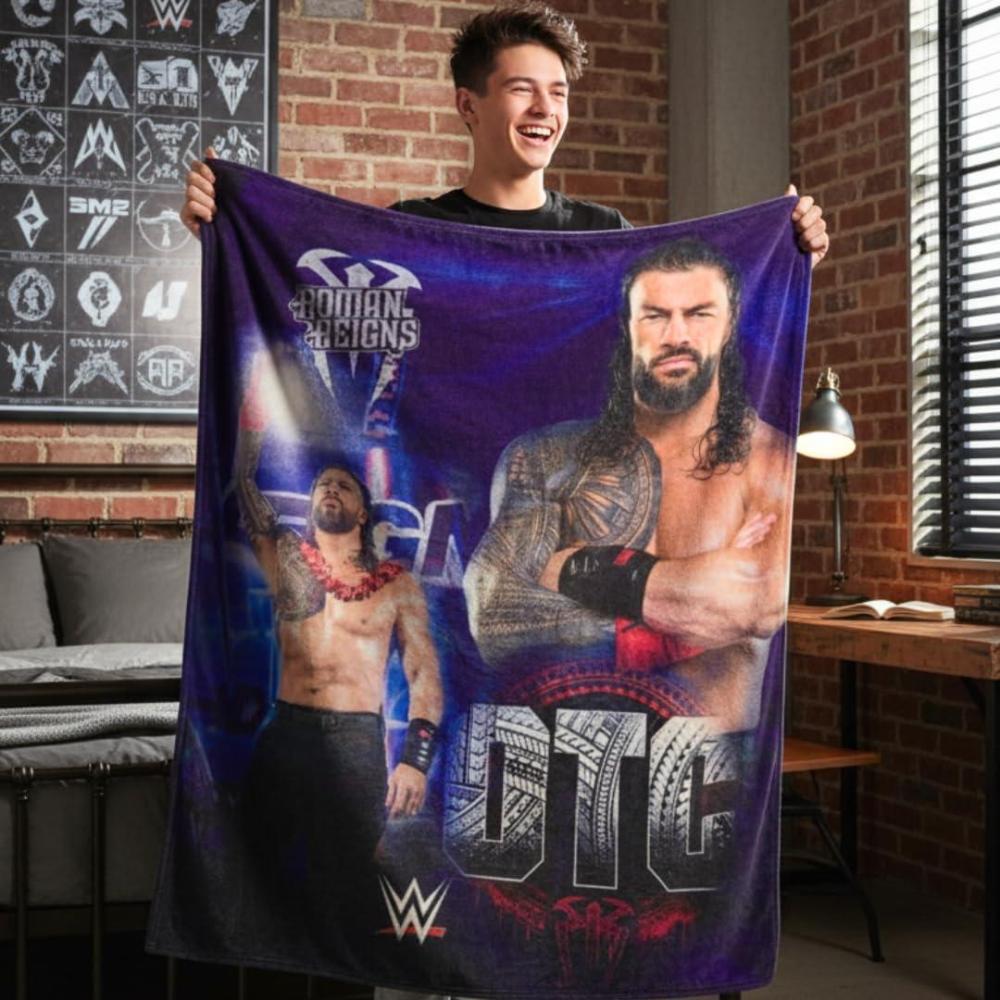 image:imageTransformers Megatron Bedding Super Soft Throw Glow in The Dark Blanket 46 in x 60 in Official Licensed Product by Franco CollectiblesWwe Roman Reigns