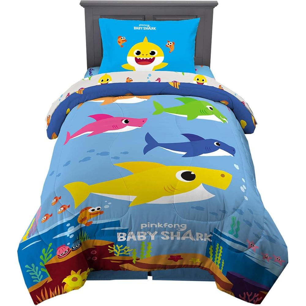 image:imageTransformers Optimus Prime Super Soft Comforter and Sheet Set with Sham 4 Piece Twin Size Official Licensed Product by Franco CollectiblesBaby Shark