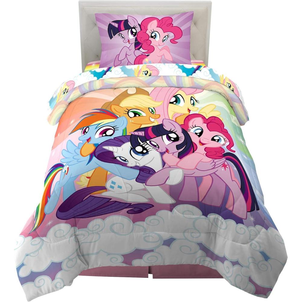 image:imageTransformers Optimus Prime Super Soft Comforter and Sheet Set with Sham 4 Piece Twin Size Official Licensed Product by Franco CollectiblesMy Little Pony
